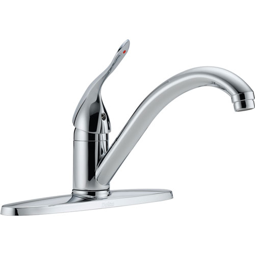 Delta Commercial Chrome Single Lever Handle Kitchen Faucet 555803