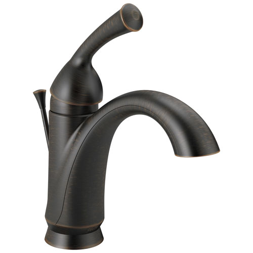 Delta Haywood Collection Venetian Bronze Finish Single Handle One Hole Centerset Lavatory Faucet Includes Deck Plate for 3-Hole Installation 722472
