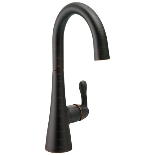 Delta Venetian Bronze Finish Single Lever Handle 360-degree Swivel Spout Contemporary Water Efficient Bar Sink Faucet 729151
