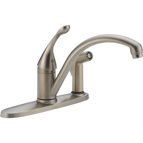Delta Collins Single Handle Stainless Kitchen Faucet Integral Side Spray 465282