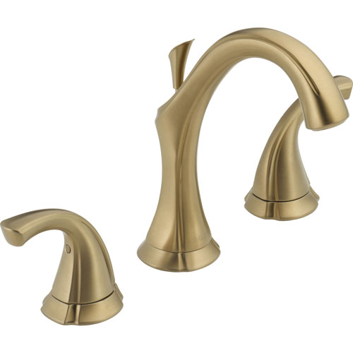 Delta Addison High Arc Champagne Bronze Widespread Bathroom Sink Faucet 524974
