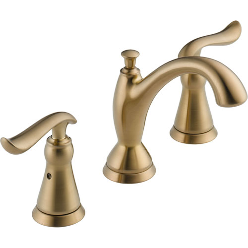 Delta Linden Champagne Bronze High Arc Widespread Bathroom Sink Faucet 572939