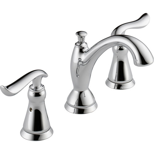 Delta Linden Chrome Finish High Arc Widespread Bathroom Sink Faucet 555578