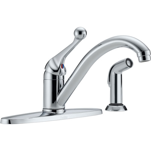 Delta Classic Single Handle Side Sprayer Kitchen Faucet in Chrome 561040