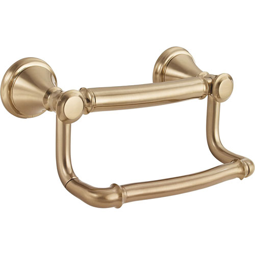 Qty (1): Delta Bath Safety Collection Champagne Bronze Finish Traditional Style Toilet Tissue Paper Holder with Assist Grab Bar