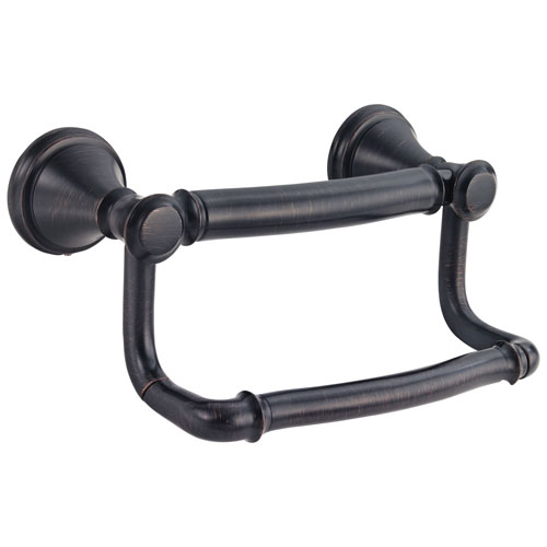 Qty (1): Delta Bath Safety Collection Venetian Bronze Finish Traditional Style Toilet Tissue Paper Holder with Assist Grab Bar