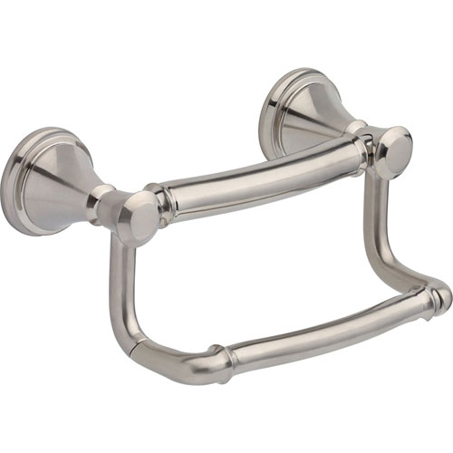 Qty (1): Delta Bath Safety Collection Stainless Steel Finish Traditional Style Toilet Tissue Paper Holder with Assist Grab Bar