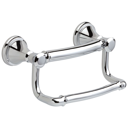 Qty (1): Delta Bath Safety Collection Chrome Finish Traditional Style Toilet Tissue Paper Holder with Assist Grab Bar