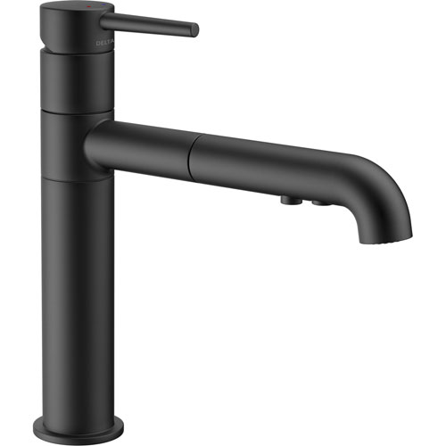 Delta Trinsic Modern Matte Black 1 Handle Pull-Out Spray Kitchen Faucet 641551