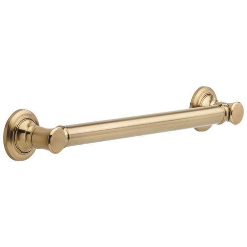 Qty (1): Delta Bath Safety Collection Champagne Bronze Finish Traditional Decorative Style ADA Approved 18 inch Grab Bar