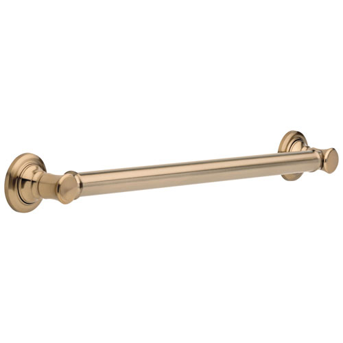 Delta Bath Safety Collection Champagne Bronze Finish Traditional Decorative Style Standard ADA Approved Grab Bar - 24