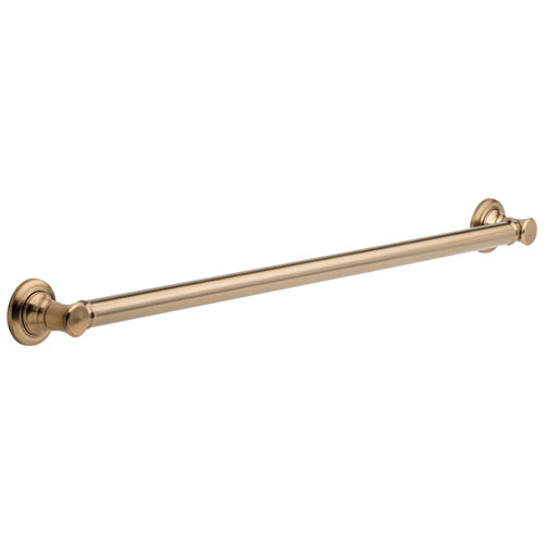 Qty (1): Delta Bath Safety Collection Champagne Bronze Finish Traditional Style Decorative ADA Grab Bar for Shower or Bathroom 36 inch
