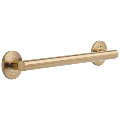 Qty (1): Delta Bath Safety Collection Champagne Bronze Finish Contemporary Wall Mounted Decorative Bathroom ADA Approved 18 Grab Bar