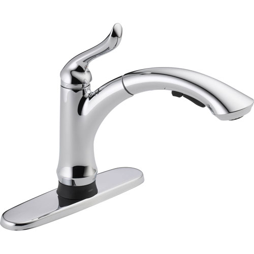 Delta Linden Chrome Finish Electronic Pull-Out Sprayer Kitchen Faucet 623235