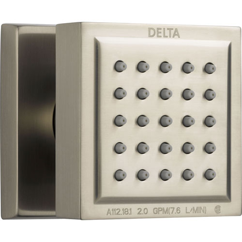 Qty (2): Delta Square H2Okinetic Stainless Steel Finish Body Spray Trim Kit