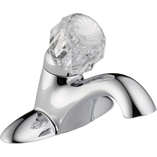Delta Classic Centerset Single Knob Low Arc Chrome Bathroom Sink Faucet 474298