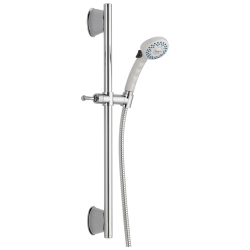 Delta Universal Showering Components Collection White Finish Slide Bar Hand Shower with Hose D51539WHB