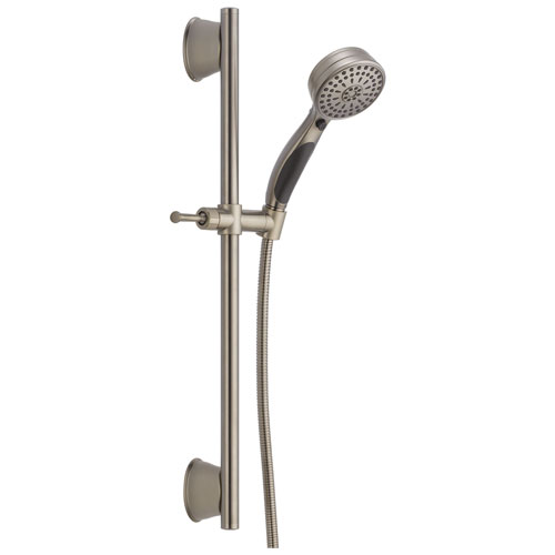 Delta Universal Showering Components Collection Stainless Steel Finish ActivTouch Hand Held Shower with Slidebar and Hose D51549SS