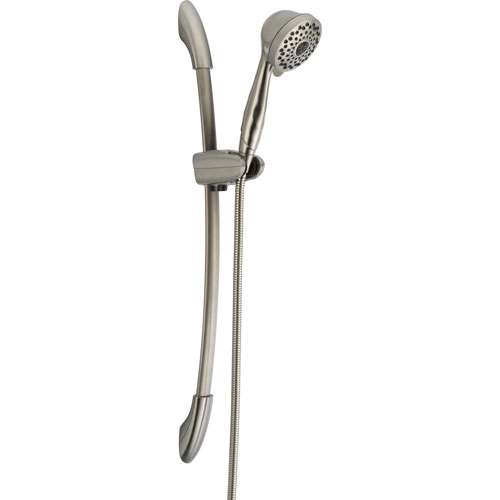 Delta 7-Spray Stainless Steel Finish Handheld Shower Faucet w/ Slide Bar 561104