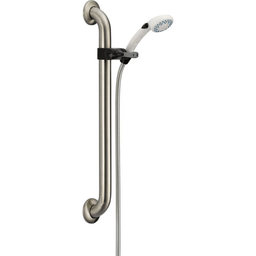 Delta 2-Spray Hand Shower Faucet with Stainless Steel Finish 24
