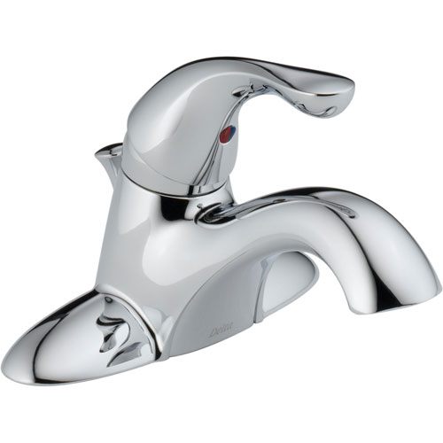 Delta Classic 4 in. Centerset 1-Handle Low Arc Bathroom Faucet in Chrome 614964