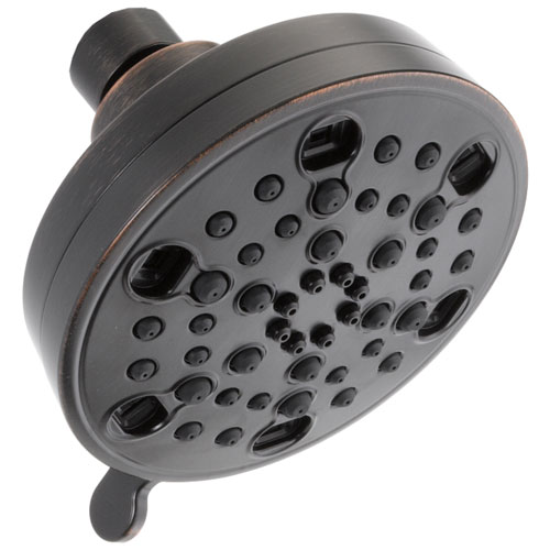 Delta Universal Showering Components Collection Venetian Bronze Finish H2Okinetic 5-Setting Contemporary Shower Head D52638RB20PK