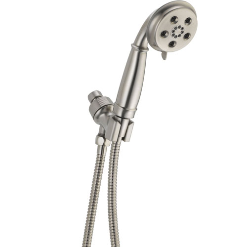 Delta H2Okinetic Contemporary Stainless Steel Finish Handheld Shower Head 604268