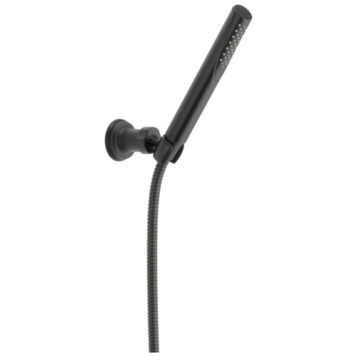 Qty (1): Delta Grail Collection Matte Black Finish Wall Mount Hand Shower Spray with Hose