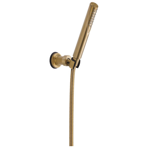 Qty (1): Delta Grail Collection Champagne Bronze Finish Premium Single Setting Adjustable Wall Mount Hand Shower Sprayer with Hose