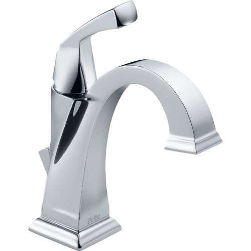 Delta Dryden Chrome Finish Single-Hole 1-Handle Modern Bathroom Faucet 495407