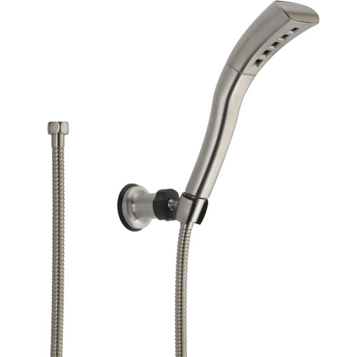 Qty (1): Delta Modern Wall Mount Stainless Steel Finish Handheld Shower Faucet