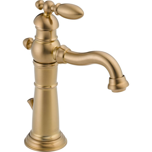 Delta Victorian Champagne Bronze Single Hole 1-Handle Bathroom Faucet 555979