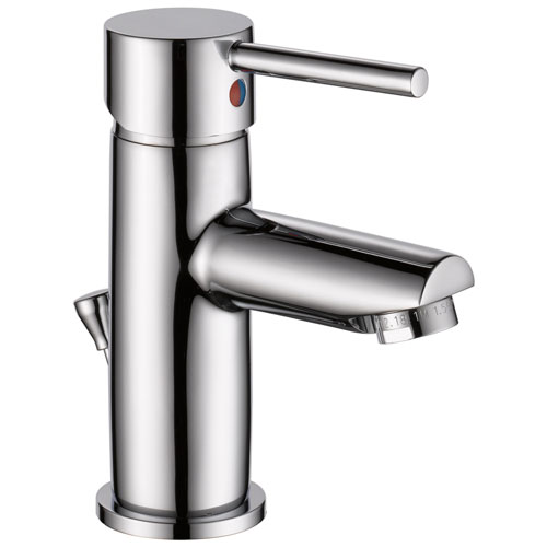 Delta Chrome Finish Single Handle Water Efficient Modern Bathroom Sink Lavatory Faucet D559LFGPMPP