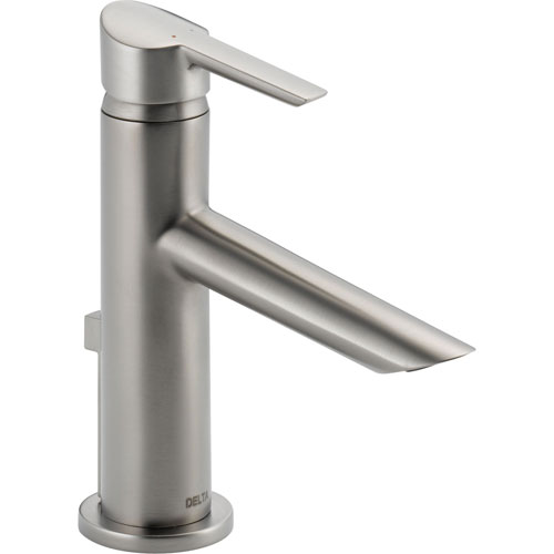 Delta Compel Modern Single Handle Stainless Steel Finish Bathroom Faucet 584030