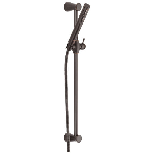 Qty (1): Delta Grail Venetian Bronze Modern Handheld Showerhead with Slide Bar