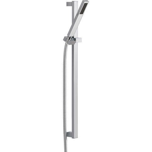 Qty (1): Delta Vero Modern Square Wall Mount Slide Bar with Handheld Shower Head