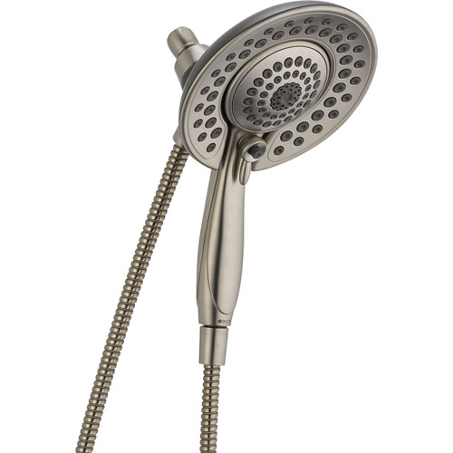 Qty (1): Delta In2ition 2 in 1 Stainless Finish Handheld Shower Shower Head