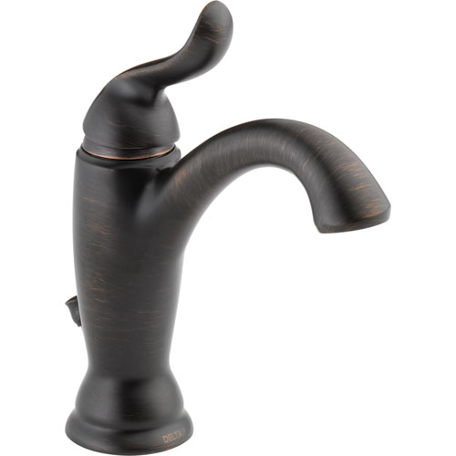 Delta Linden Venetian Bronze One Hole 1-Handle Mid-Arc Bathroom Faucet 555584