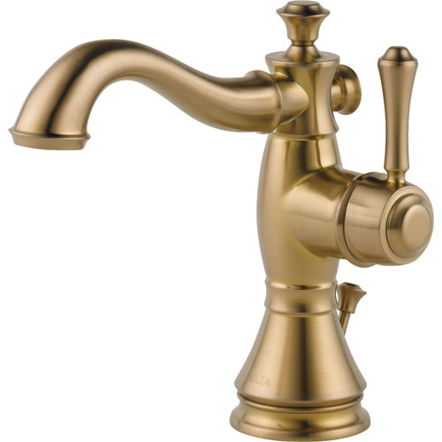 Delta Cassidy Single-Hole 1-Handle Champagne Bronze Bathroom Sink Faucet 579527