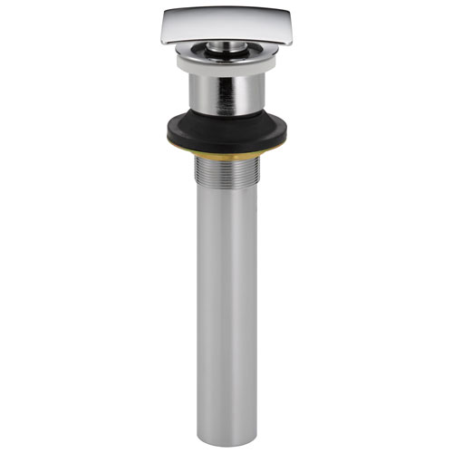 Delta Polished Nickel Finish Square Push Pop-Up Bathroom Sink Drain without Overflow D72174PN