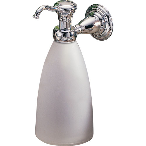 Delta Victorian Wall-Mount Brass and Plastic Soap Dispenser in Chrome 387377