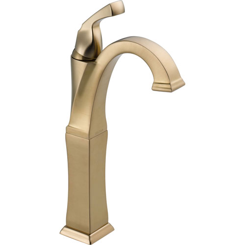Delta Dryden Single Handle Champagne Bronze Vessel Sink Bathroom Faucet 563258