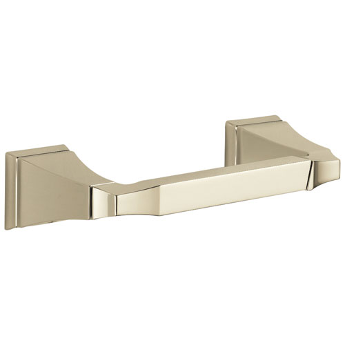 Qty (1): Delta Dryden Collection Polished Nickel Finish Double Post Toilet Tissue Paper Holder