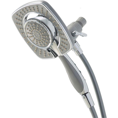 Delta In2ition 2-in-1 Chrome Shower Arm Mount Hand Held Spray/Shower Head 605472