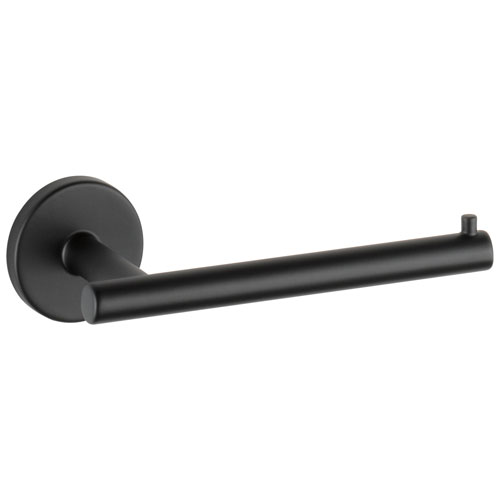 Qty (1): Delta Trinsic Collection Matte Black Finish Single Post Wall Mount Toilet Tissue Paper Holder