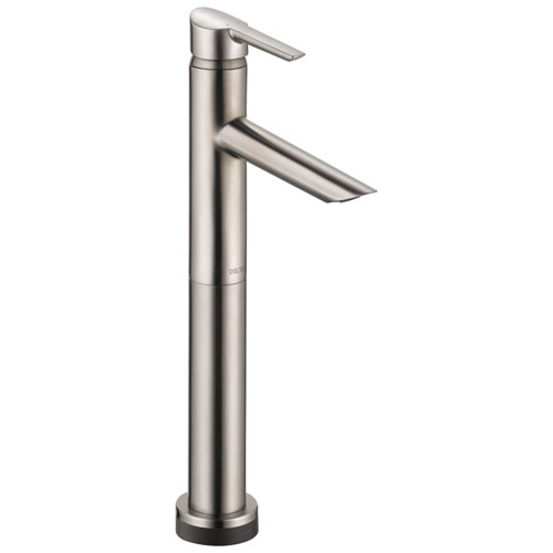 Delta Compel Collection Stainless Steel Finish Single Handle Tall Electronic Vessel Lavatory Sink Faucet with Touch2Oxt Technology 731012