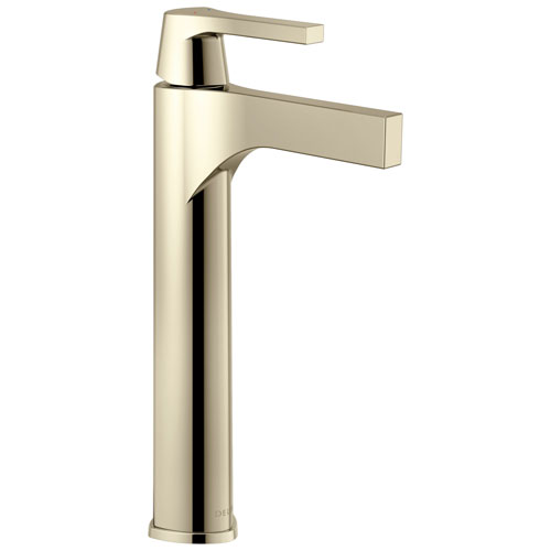 Delta Zura Collection Polished Nickel Finish Single Handle Bathroom Vessel Sink Lavatory Faucet 743905