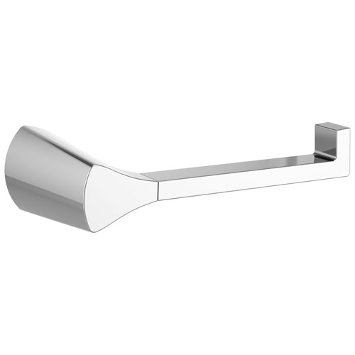 Delta Zura Collection Chrome Finish Modern Horizontal Single Post Wall Mount Toilet Tissue Paper Holder D774500