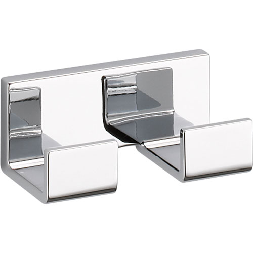 Qty (1): Delta Vero Modern Double Robe Hook in Chrome