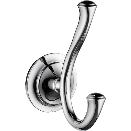 Qty (1): Delta Linden Bathroom Accessory Double Robe Hook in Chrome
